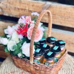 Giỏ Hoa quà tặng phối set 7 hũ Yến chưng tươi -Yến Thiên Phúc Đà Nẵng