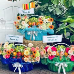 Giỏ Hoa Trái Cây Dâng Lễ 006