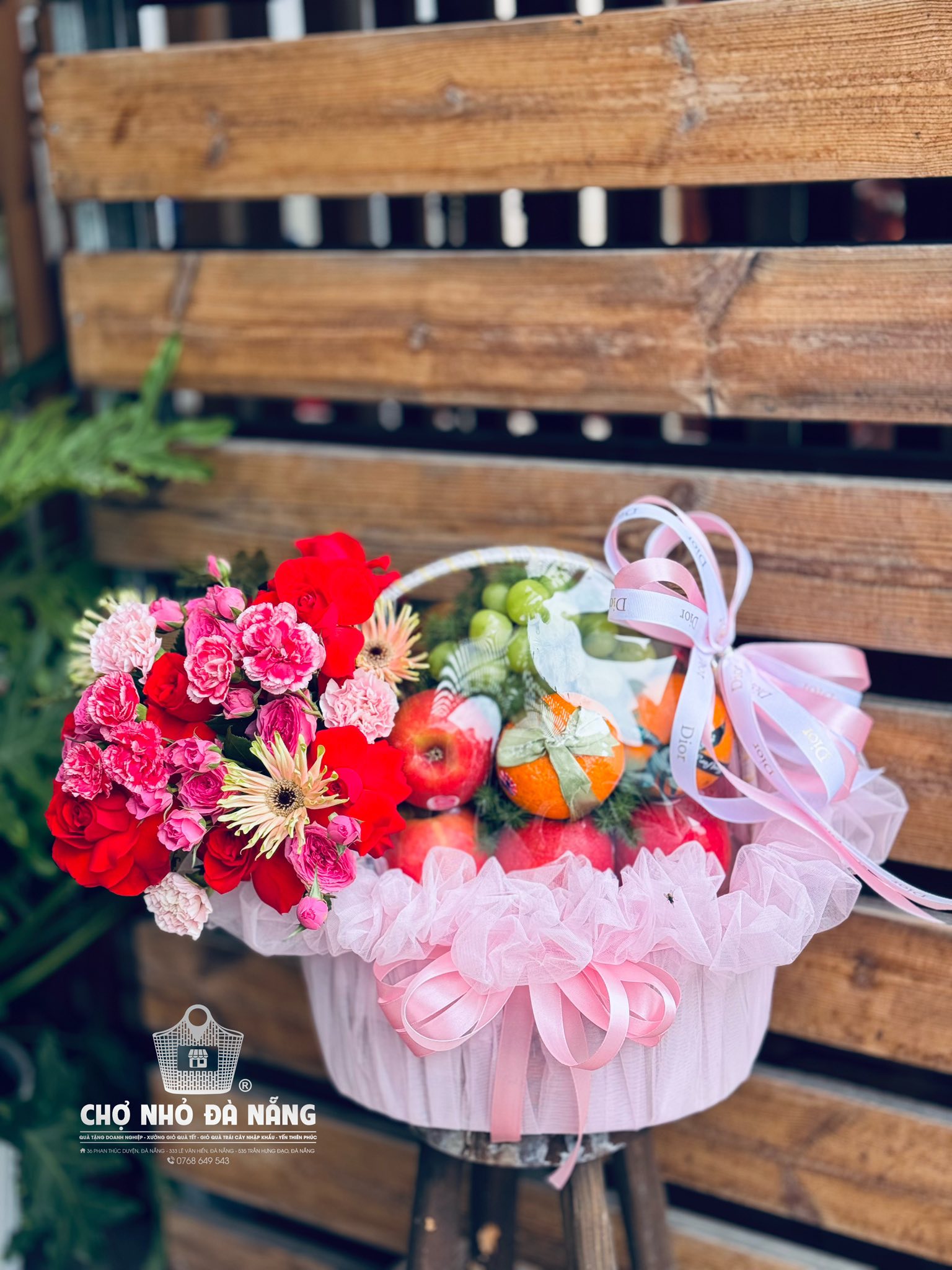 Giỏ Hoa Trái Cây Cơ Bản 044